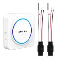 SINGCALL Wireless Doorbell Extender Convert Wired to Wireless for Existing Wired Doorbell Portable LED Receiver Easy Install for Home Garage Apartment 1 Receiver 2 Extenders