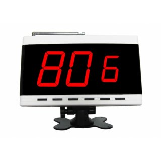 White Fixed Host wireless servant calling system wireless paging system for hotel the number ID display receiver support different kind service APE9600W