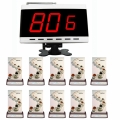 SINGCALL Restaurant Cafe Server Pager System Wireless Cafe Coffee Shop Service System Pack of 10 Pagers and 1 Receiver