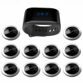 SINGCALL Waterproof Wireless Calling Bells Patient Calling System Call Nurse Doctor,Pack of 1 Watch Receiver and 10 Pagers