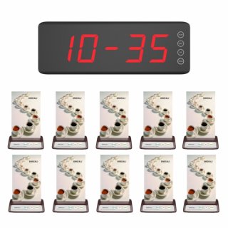 SINGCALL Alert Button Office Conference Restaurant Beeper Pack of 10 Pagers and 1 Receiver