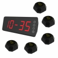 SINGCALL Wireless Call Service, Wireless Paging Calling Bells for Offices, Call Waiters, Pack of 5 Pagers and 1 Receiver