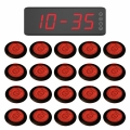 SINGCALL Restaurant Table Wireless Table Calling Office Paging System Patient Call System Pack of 20 Pagers and 1 Receiver