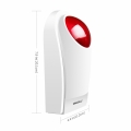 Remote Emergency Strobe Siren Alarm Kit Waterproof Outdoor Loud Panic Sos Warning System for Business Home Shop Hotel School 300ft 1 Red Flashing Siren J008 Can't Be Used Alone