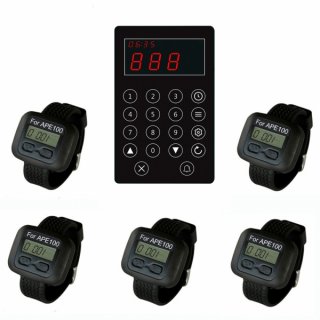 SINGCALL Wireless Calling System Kitchen Paging Waiter System Chef Can Press a Button to Buzzer a Waiter to Pick up the Already Dishes Pack of 5 pcs Watchs