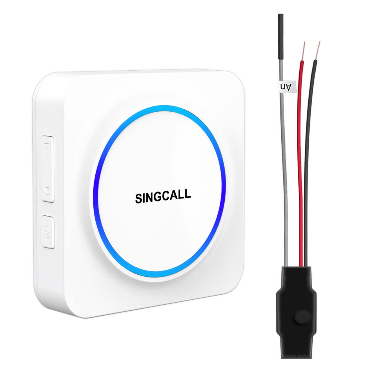 SINGCALL Wireless Doorbell Extender Convert Wired to Wireless for Existing Wired Doorbell Portable LED Receiver Easy Install for Home Garage Apartment 1 Receiver 1 Extender
