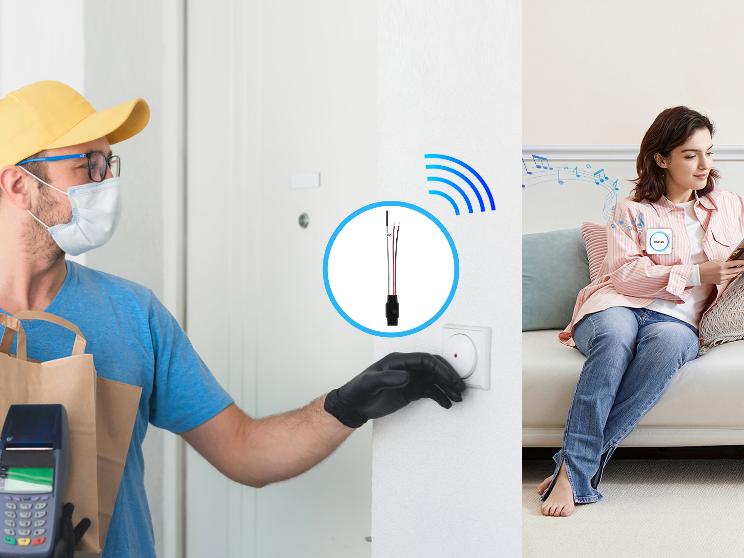 wired to wireless doorbell