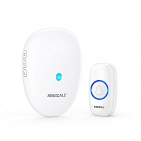 Wholesale SINGCALL Wireless Doorbell Chime, Waterpoof Door Bell Operating at 500 Feet with 57 Chimes, 5 Volume Levels and LED Flash, with Mute Mode, Easy Setup, 1 Push Button Transmitter and 1 Receiver
