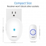 SINGCALL Wireless Door Bell, Waterproof Wireless Doorbell Operating at 500 Feet, 2 Remote Buttons Can Have Different Tones, 57 Melodies, CD Quality Sound and LED Flash, 2 Push Buttons 2 Receivers