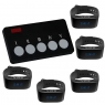 SINGCALL Wireless Calling System, Bank Calling System, Kitchen Paging Waiter System,Chef Can Press a Button to Buzzer a Waiter to Pick up the Already Dishes,Pack of 5 pcs APE6900 Watchs.